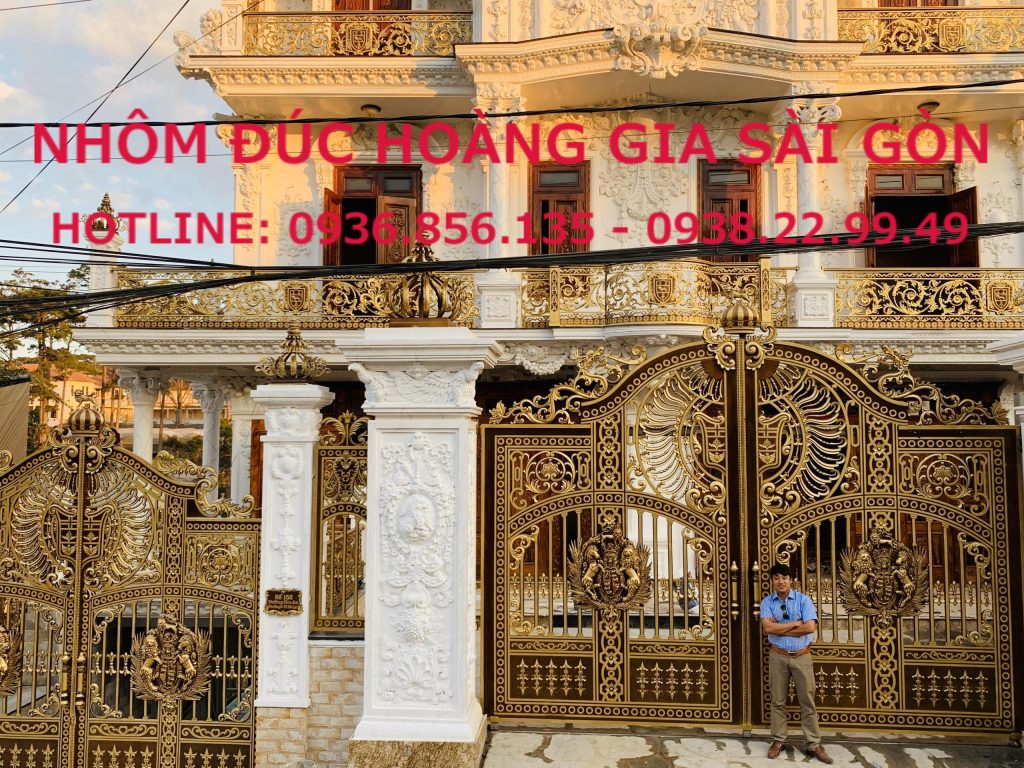Thi công cổng nhôm đúc Sài Gòn